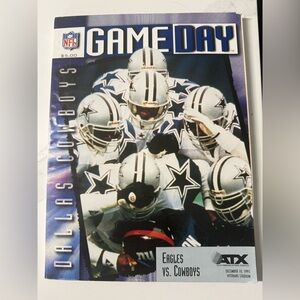 NFLGame Day 12/10/1995 Eagles Vs Cowboys Game Book Philadelphia Veterans Stadium